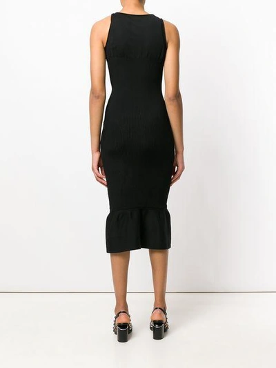 Shop Alexander Wang Peplum Hem Bodycon Dress In Black