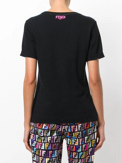 Shop Fendi Appliqué T In Black