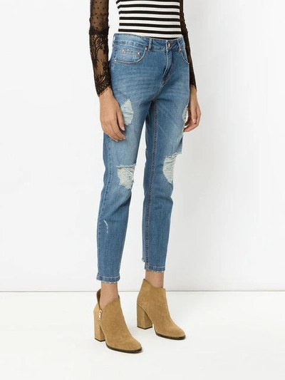 Shop Amapô Cropped Skinny Jeans In Azul