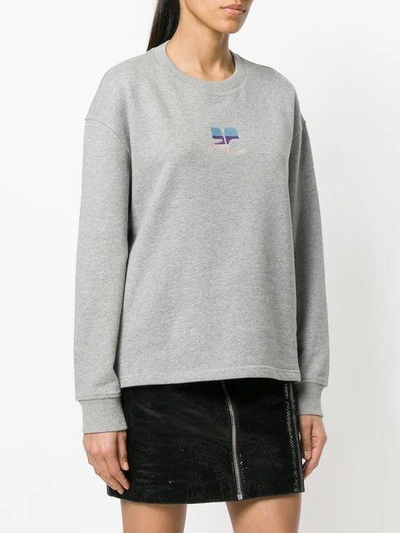 Shop Courrèges Logo Patch Sweater - Grey