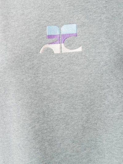 Shop Courrèges Logo Patch Sweater - Grey