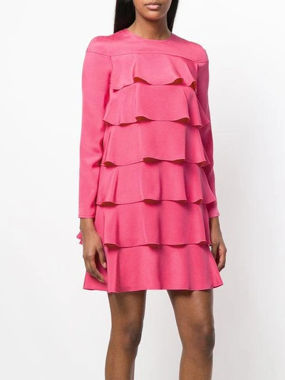 Shop Valentino Ruffle Design Dress - Pink
