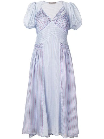 Shop Ermanno Scervino Striped Dress - Blue
