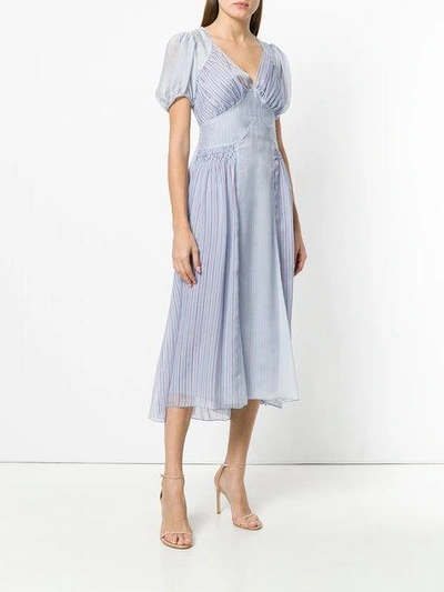 Shop Ermanno Scervino Striped Dress - Blue