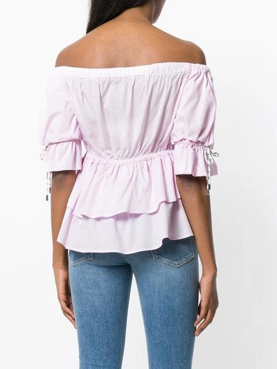 Shop Christian Pellizzari Strapless Shirt In Pink