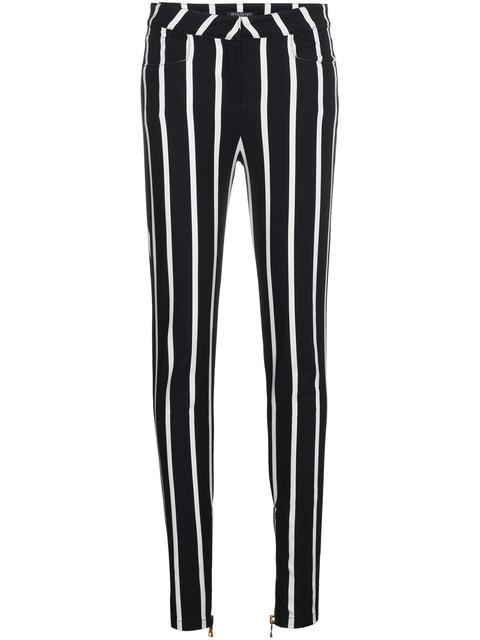 black striped skinny jeans