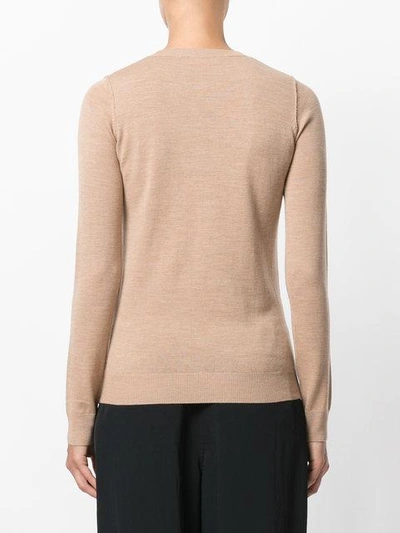 Shop Sonia Rykiel Embroidered Panther Jumper In Neutrals