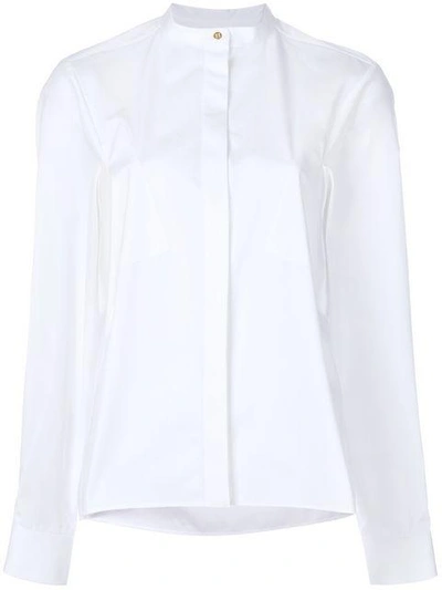 Shop Maison Rabih Kayrouz Band Collar Shirt In White