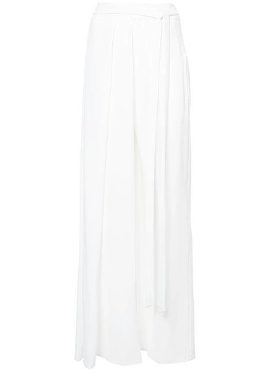 Shop Valery Kovalska Flared Tailored Trousers In White