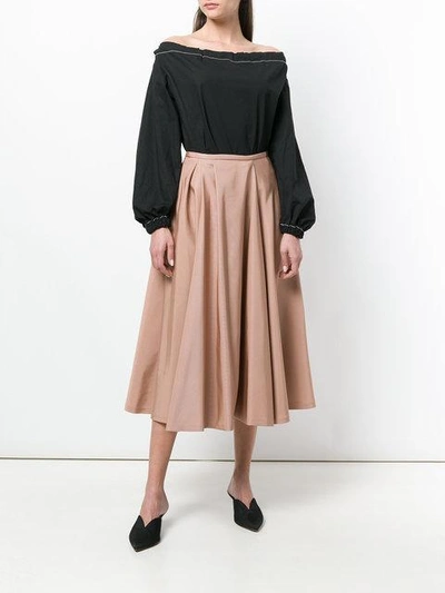 Shop Rochas Midi Circle Skirt - Pink