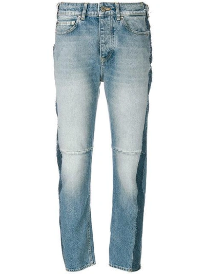 Shop Golden Goose Deluxe Brand Stripe Detail Cropped Jeans - Blue