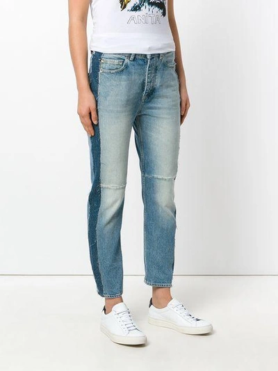 Shop Golden Goose Deluxe Brand Stripe Detail Cropped Jeans - Blue