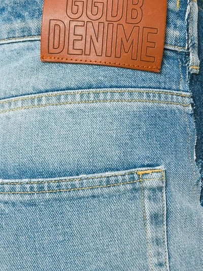 Shop Golden Goose Deluxe Brand Stripe Detail Cropped Jeans - Blue