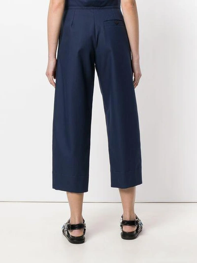 Shop Carven Cropped High Waist Flare Trousers