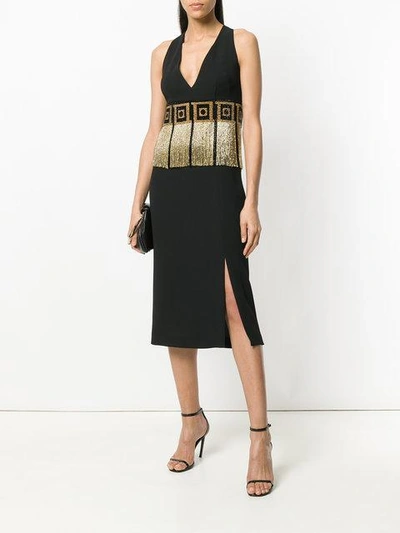 Shop Versace Beaded Fringes Dress