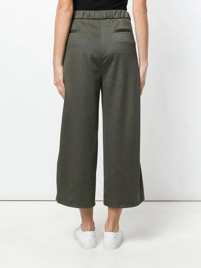 Shop Versus Tuxedo Strip Cropped Trousers - Grey