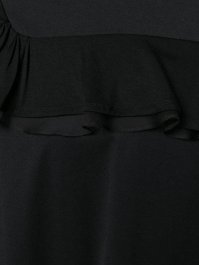 Shop Givenchy Asymmetric Ruffle Dress In Black