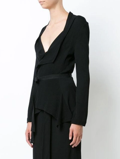 Shop Kimora Lee Simmons Drape Front Wrap Jacket In Black