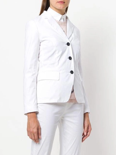 Shop Prada Single Breasted Blazer - White