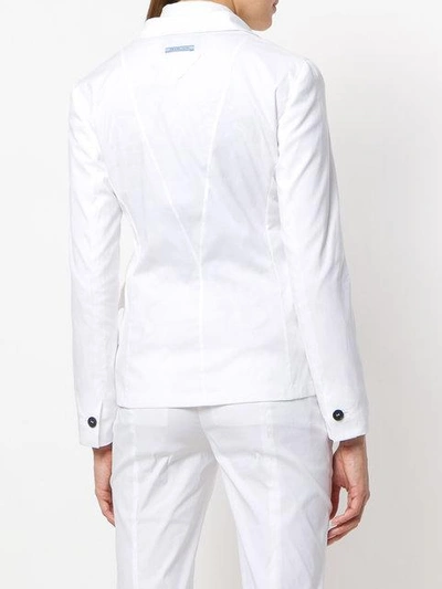 Shop Prada Single Breasted Blazer - White