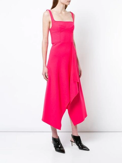 Shop Dion Lee Bustier Dress - Pink & Purple