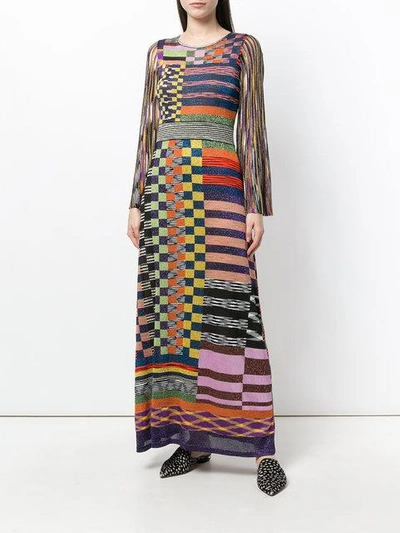 Shop Missoni Striped Maxi Dress - Multicolour
