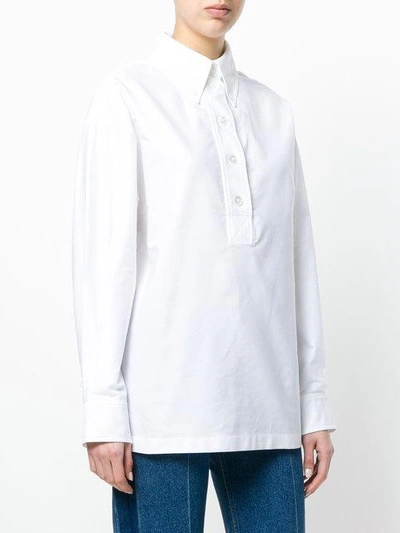 Shop Marc Jacobs Oversized Collar Blouse In White