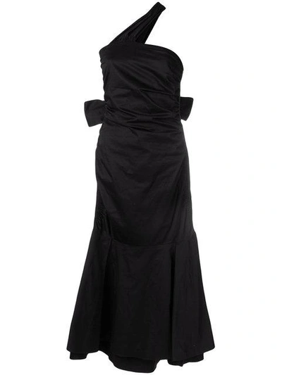 Shop Teija Ruched Bow In Black