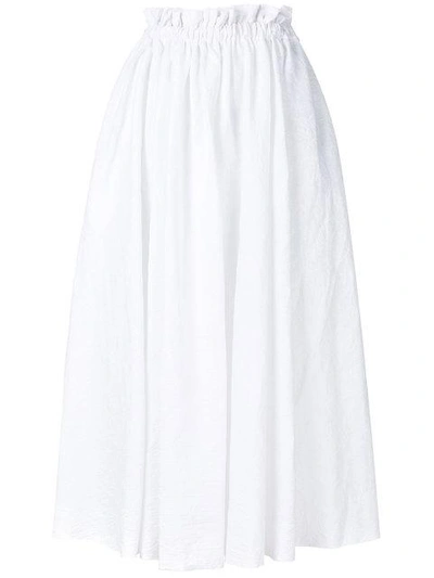 Shop Loewe High-waisted Full Skirt In White