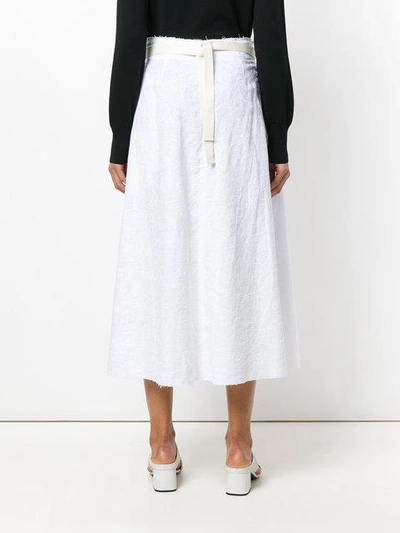 Shop Loewe High-waisted Full Skirt In White