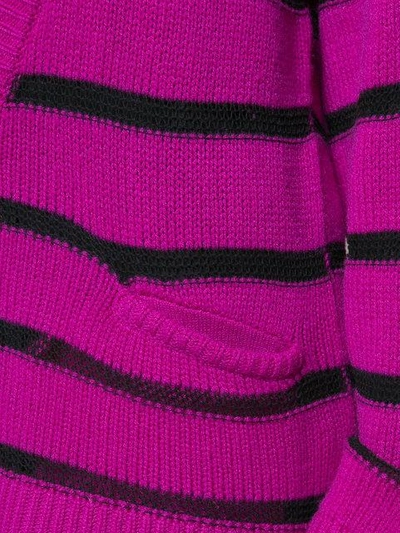 Shop Rta Striped Knitted Cardigan - Pink