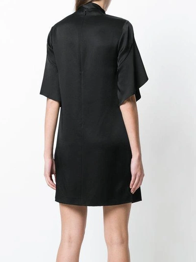 Shop Fendi Neck-tied Flared Dress - Black