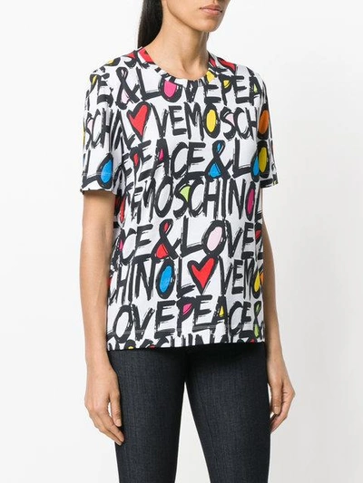 Shop Love Moschino Logo Print T