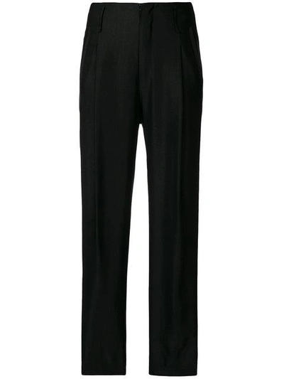 Shop Forte Forte Cropped Trousers In Black