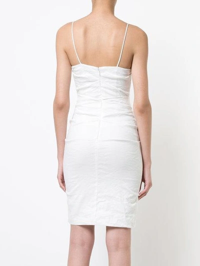 Shop Nicole Miller Carly Cowl Neck Dress In White
