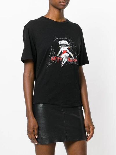 Shop Saint Laurent Betty Boop T-shirt In Black
