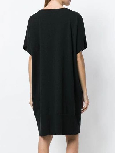 Shop Jean Paul Knott Plain T-shirt Dress - Black