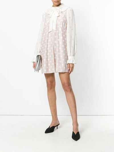 Shop Jw Anderson Polka-dot Dress In Neutrals