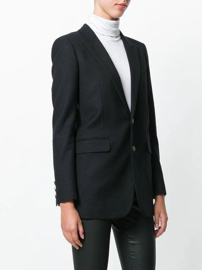 Shop Saint Laurent Single Breasted Plunge Blazer In Black