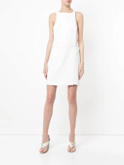 Shop Dion Lee Whitewash Utility Mini Dress