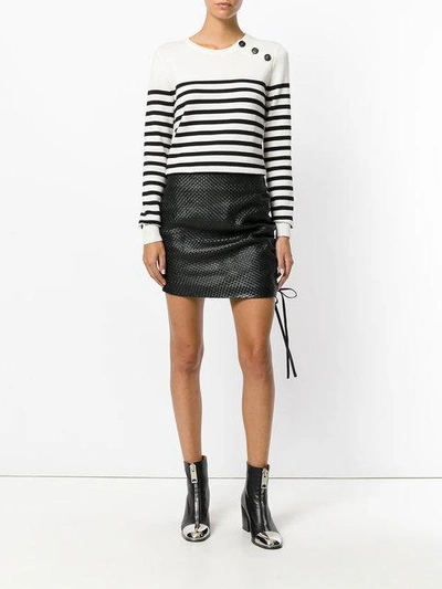 Magda Butrym Asymmetric Weave Mini Skirt | ModeSens