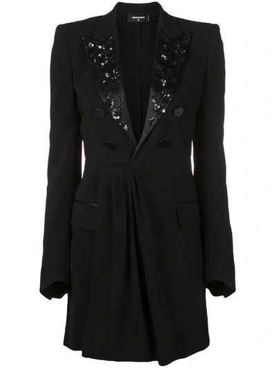 Shop Dsquared2 Tailored Blazer Dress - Black