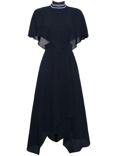 Shop Fendi Kleid Mit Stehkragen In Blue