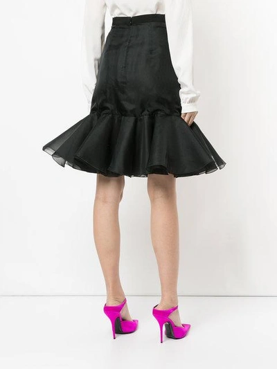 Shop Giambattista Valli Peplum Hem Skirt In Black