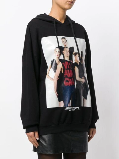 Shop Jeremy Scott Photo Print Hoodie In Black