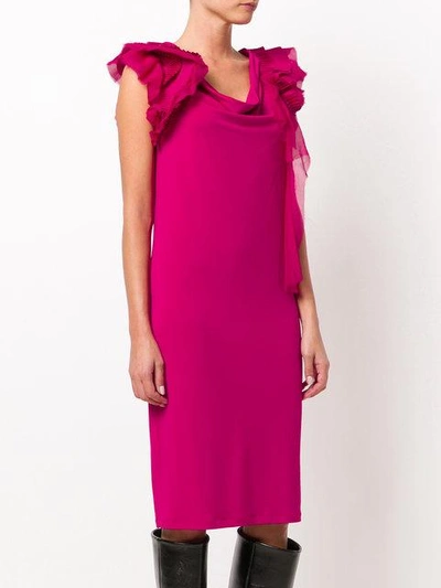 Shop Givenchy Ruffle-trim Shift Dress In Pink