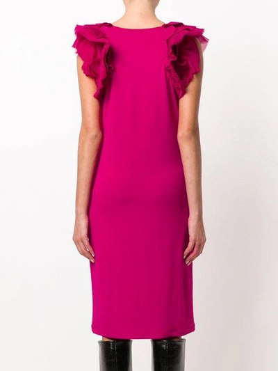 Shop Givenchy Ruffle-trim Shift Dress In Pink