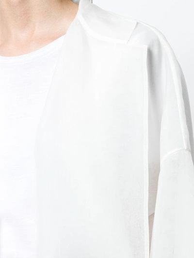 Shop Ermanno Scervino Sheer Oversized Kimono - White