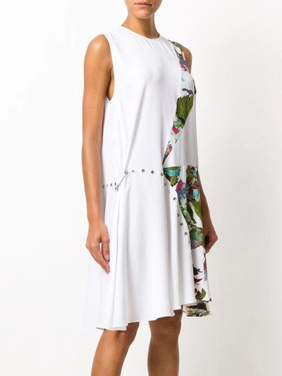 Shop Versus Asymmetric Printed Dress - White