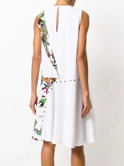 Shop Versus Asymmetric Printed Dress - White